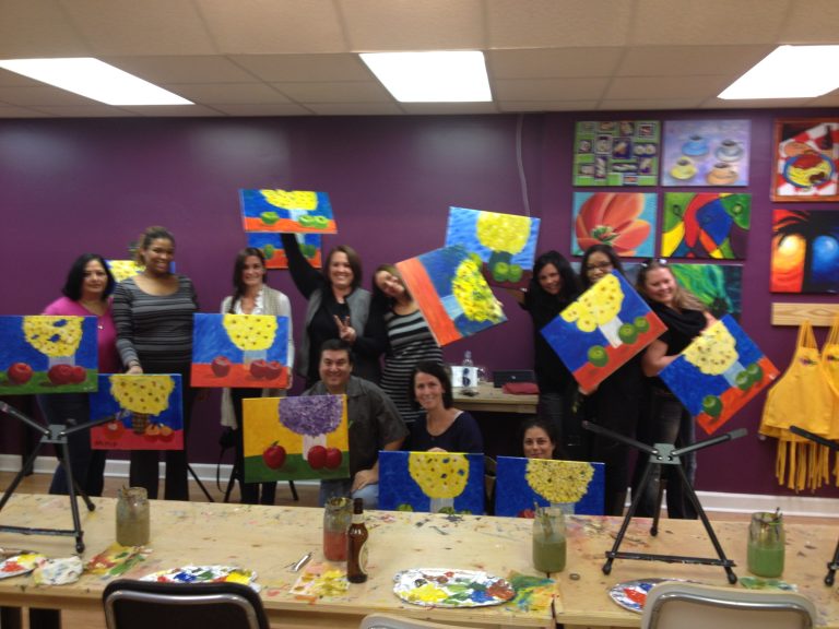 Fun Night at the Tipsy Paintbrush in Matthews for McKee Dental Associates Staff
